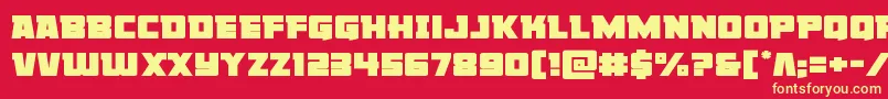 Libertylegionexpand Font – Yellow Fonts on Red Background