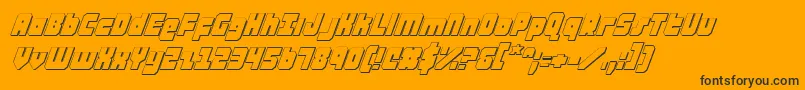 AlphaTaurus3DItalic Font – Black Fonts on Orange Background