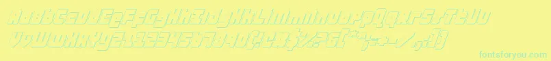 Weitere Informationen zur AlphaTaurus3DItalic-Schriftart AlphaTaurus3DItalic-Schriftart – Grüne Schriften auf gelbem Hintergrund