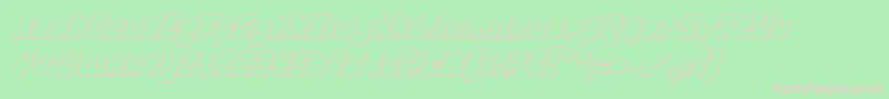 AlphaTaurus3DItalic Font – Pink Fonts on Green Background