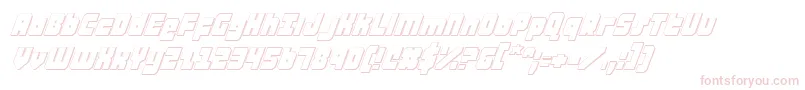 AlphaTaurus3DItalic Font – Pink Fonts on White Background