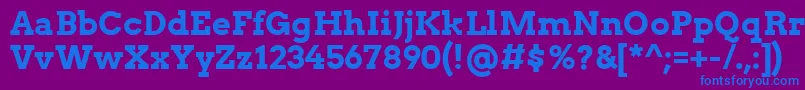ArvoBold Font – Blue Fonts on Purple Background