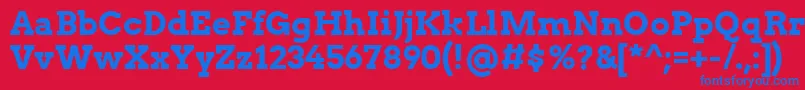 ArvoBold Font – Blue Fonts on Red Background