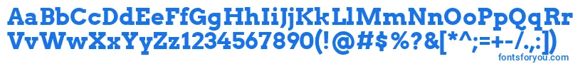 フォントArvoBold – 白い背景に青い文字