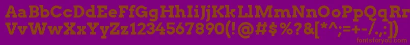 ArvoBold Font – Brown Fonts on Purple Background