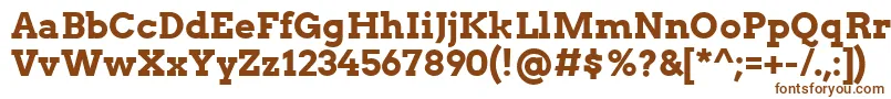 Шрифт ArvoBold – коричневые шрифты на белом фоне