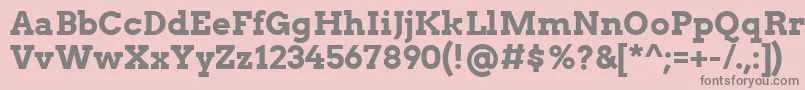 フォントArvoBold – ピンクの背景に灰色の文字