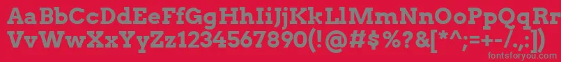 ArvoBold Font – Gray Fonts on Red Background