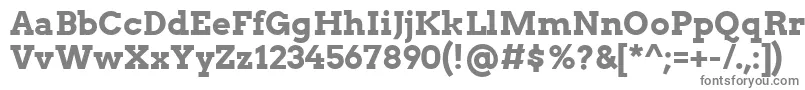 フォントArvoBold – 白い背景に灰色の文字