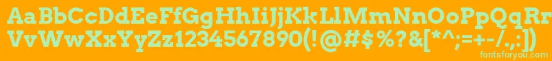 ArvoBold Font – Green Fonts on Orange Background
