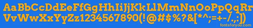 Шрифт ArvoBold – оранжевые шрифты на синем фоне