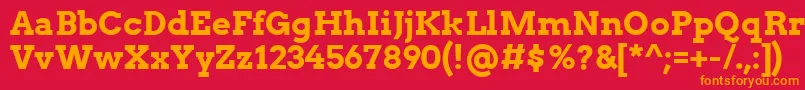 ArvoBold Font – Orange Fonts on Red Background