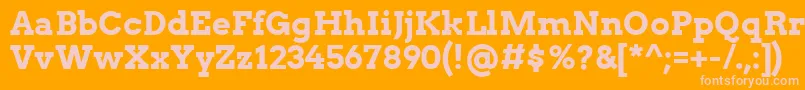 ArvoBold Font – Pink Fonts on Orange Background