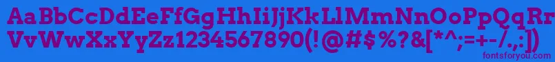 ArvoBold Font – Purple Fonts on Blue Background