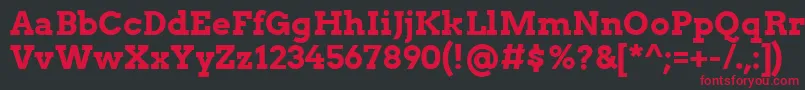 ArvoBold Font – Red Fonts on Black Background