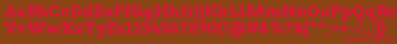 ArvoBold Font – Red Fonts on Brown Background