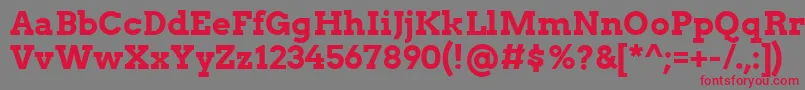 ArvoBold Font – Red Fonts on Gray Background