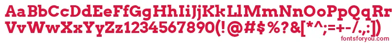 フォントArvoBold – 白い背景に赤い文字