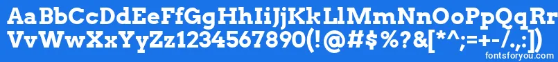 Шрифт ArvoBold – белые шрифты на синем фоне