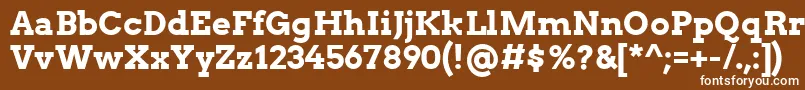 フォントArvoBold – 茶色の背景に白い文字