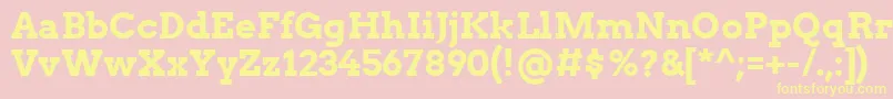 ArvoBold Font – Yellow Fonts on Pink Background