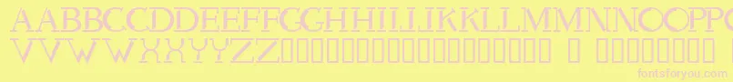 Voodd Font – Pink Fonts on Yellow Background