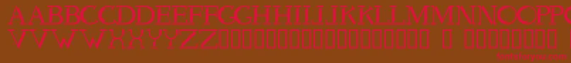 Voodd Font – Red Fonts on Brown Background