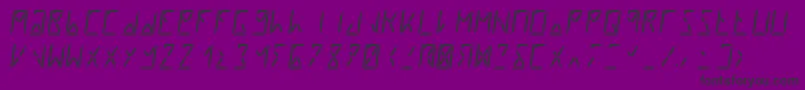 Czcionka Segment8Italic – czarne czcionki na fioletowym tle