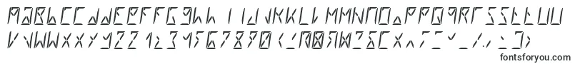 Segment8Italic-fontti – erittäin leveät fontit