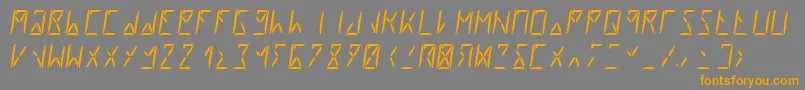 Segment8Italic Font – Orange Fonts on Gray Background