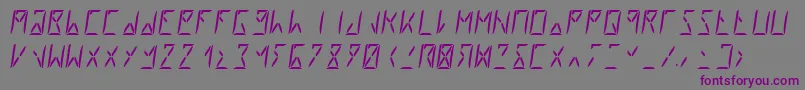 Segment8Italic Font – Purple Fonts on Gray Background