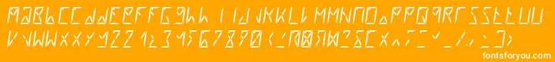 フォントSegment8Italic – オレンジの背景に白い文字