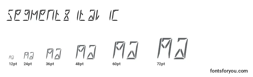 Размеры шрифта Segment8Italic