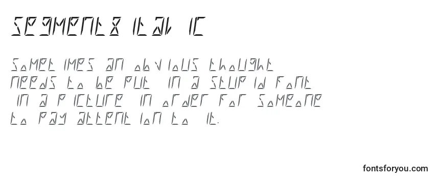 Обзор шрифта Segment8Italic