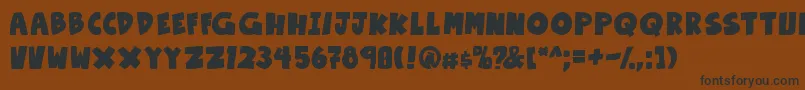 OtakuRantBold Font – Black Fonts on Brown Background