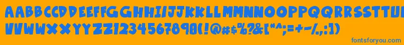 OtakuRantBold Font – Blue Fonts on Orange Background