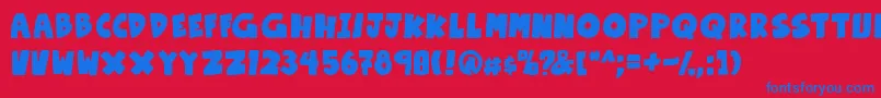 OtakuRantBold Font – Blue Fonts on Red Background