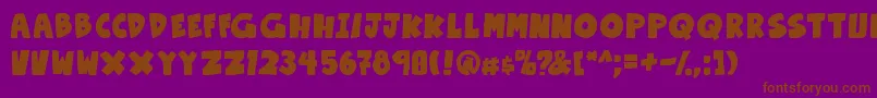 OtakuRantBold-Schriftart – Braune Schriften auf violettem Hintergrund