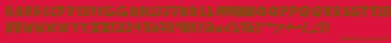 OtakuRantBold Font – Brown Fonts on Red Background