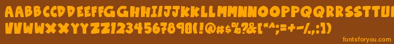 OtakuRantBold Font – Orange Fonts on Brown Background