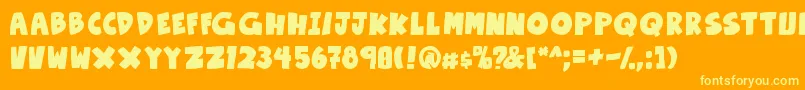 OtakuRantBold Font – Yellow Fonts on Orange Background