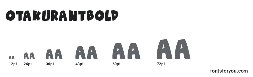 OtakuRantBold Font Sizes