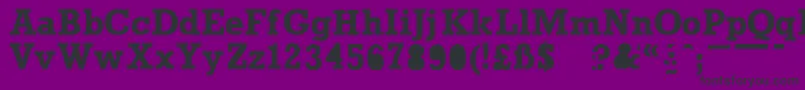 Fonte ProunBoldBold – fontes pretas em um fundo violeta