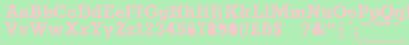 ProunBoldBold Font – Pink Fonts on Green Background