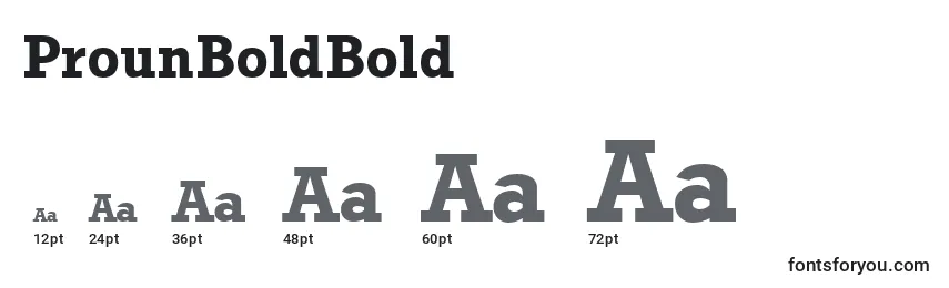 ProunBoldBold Font Sizes