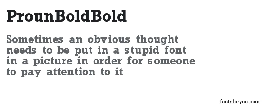 Schriftart ProunBoldBold