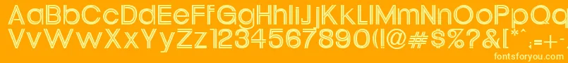 Tolum Font – Yellow Fonts on Orange Background