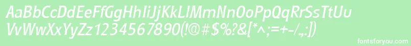 RoundestItalic Font – White Fonts on Green Background