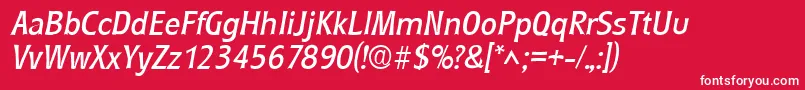Шрифт RoundestItalic – белые шрифты на красном фоне