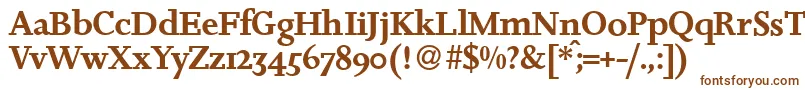 Шрифт JosieDemiRegular – коричневые шрифты на белом фоне